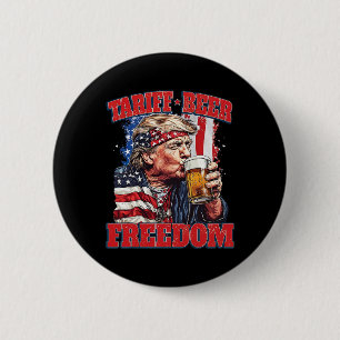 Macaron Rond 5 Cm Tarif de la bière Liberté drôle Trump tarif