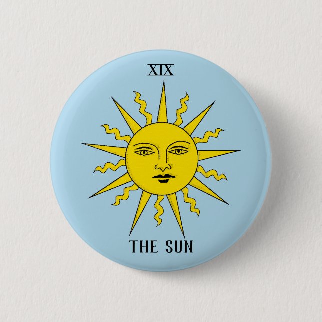 Macaron Rond 5 Cm Tarot de RWS - The Sun (Devant)