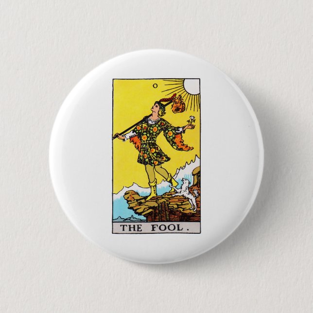 Macaron Rond 5 Cm tarot-imbécile (Devant)