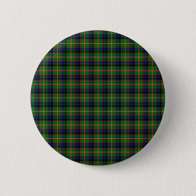 Macaron Rond 5 Cm Tartan de Reid de clan (Devant)