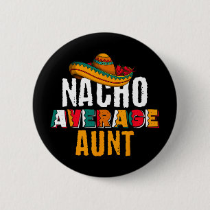 Macaron Rond 5 Cm Tata Nacho moyenne Cinco De Mayo drôle Mexicaine L
