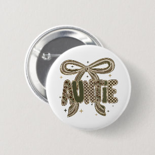 Macaron Rond 5 Cm Tatie Camo Cadeau de Sœur Annonce Nouveau Bébé