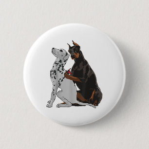 Macaron Rond 5 Cm Tatouage Dalmatian Dog