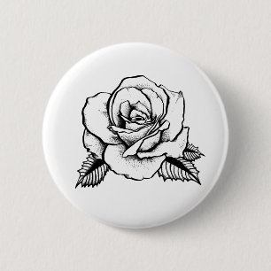 Macaron Rond 5 Cm tatouage rose