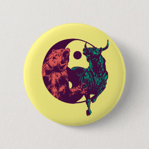 Macaron Rond 5 Cm Taureau et Ours - Bourse