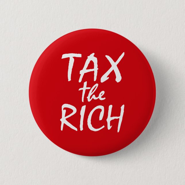 Macaron Rond 5 Cm Taxes sur les riches (Devant)