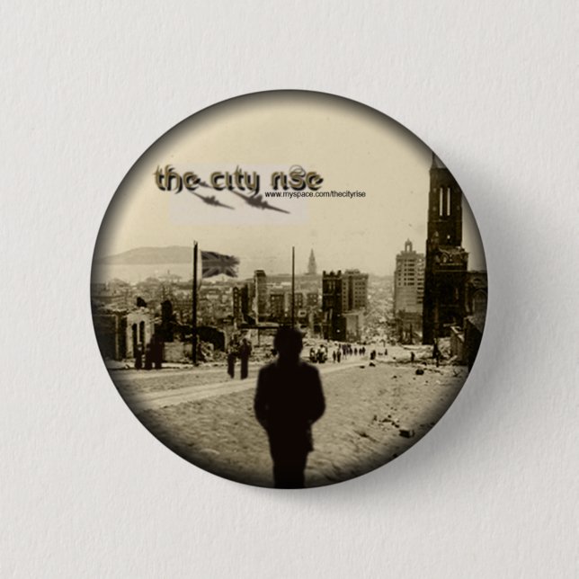 Macaron Rond 5 Cm TCR - Maison de voyage - bouton (Devant)