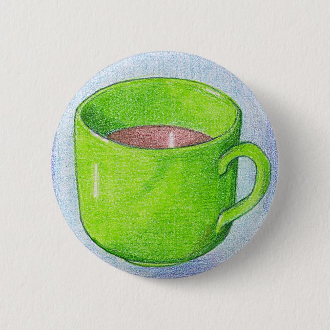 Macaron Rond 5 Cm Tea in Green Button (Devant)