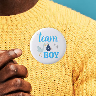 Macaron Rond 5 Cm Team Boy Blue Gender Revevela Party