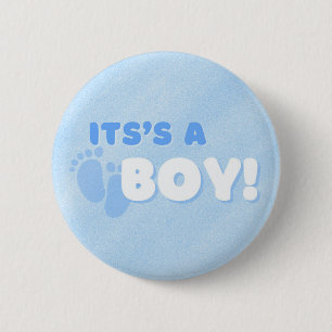 Macaron Rond 5 Cm Team Boy Pin pour les révélations de genre