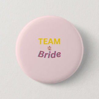 Macaron Rond 5 Cm Team Bride | Bouton de cortège de mariage