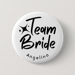 Macaron Rond 5 Cm Team Bride Bridal Shower Button