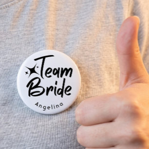 Macaron Rond 5 Cm Team Bride Bridal Shower Button