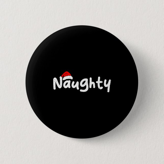 Macaron Rond 5 Cm Team Naughty Funny Christmas Couple Matching Team  (Devant)