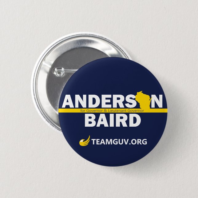 Macaron Rond 5 Cm TeamGuv - Anderson/Baird (Devant & derrière)