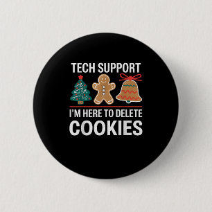 Macaron Rond 5 Cm Tech Support Je suis ici pour supprimer vos cookie