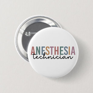 Macaron Rond 5 Cm Technicien d'anesthésie Technique d'anesthésie rét