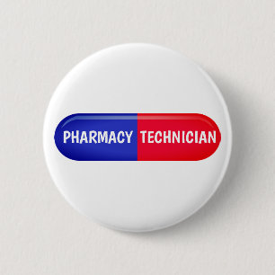 Macaron Rond 5 Cm Technicien en pharmacie