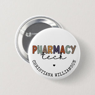 Macaron Rond 5 Cm Technicien en pharmacie sur mesure
