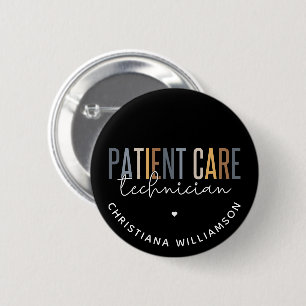Macaron Rond 5 Cm Technicien en soins aux patients sur mesure Cadeau