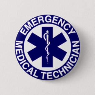 MACARON ROND 5 CM TECHNICIENS MÉDICALE EMT DE SECOURS