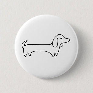 MACARON ROND 5 CM TECKEL, HOT-DOG, CHIEN DE SAUCISSE, MIGNON,