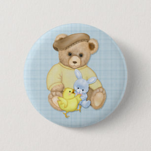 Macaron Rond 5 Cm Teddy Boy Pâques