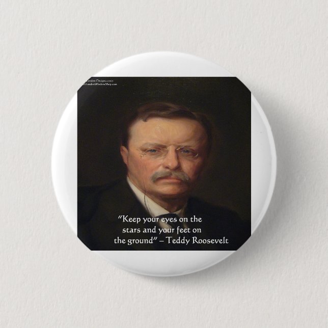 Macaron Rond 5 Cm Teddy Roosevelt (Devant)