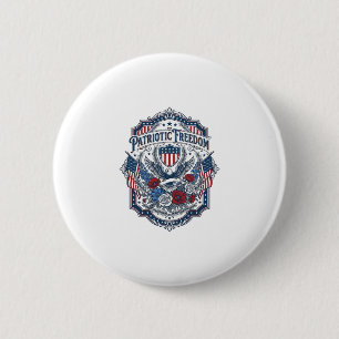 Macaron Rond 5 Cm Tee-shirt graphique vectoriel fleuriste patriotiqu