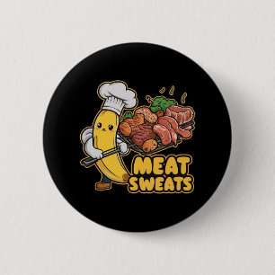 Macaron Rond 5 Cm Tee-shirt Kawaii BBQ Banane Meat Sweats