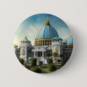 Macaron Rond 5 Cm Temple du bouton Vedic de planétarium