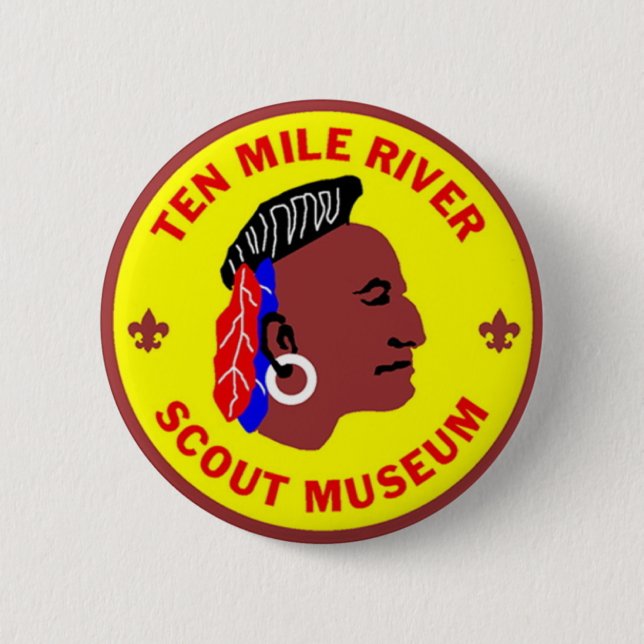 Macaron Rond 5 Cm Ten Mile River Scout Museum Logo Button 2 1/4 in. (Devant)