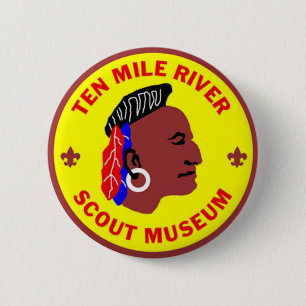 Macaron Rond 5 Cm Ten Mile River Scout Museum Logo Button 2 1/4 in.