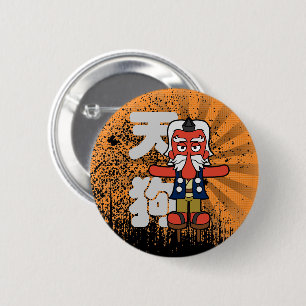 Macaron Rond 5 Cm Tengu Yokai japonais