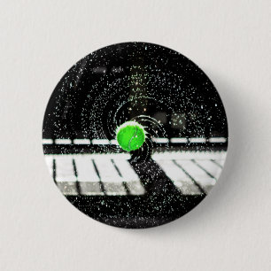 Macaron Rond 5 Cm Tennis Ball Net Eau Spirale Art