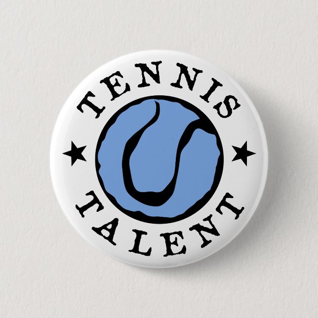 Macaron Rond 5 Cm Tennis Talent Blues (Devant)