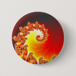 Macaron Rond 5 Cm Tentacle flamand - Art fractal