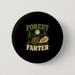 Macaron Rond 5 Cm Tente de randonnee forêt humour de pet