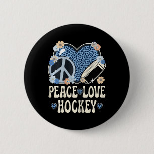 Macaron Rond 5 Cm Tenue Amour de Hockey Amant Imprimé Guépard Mignon