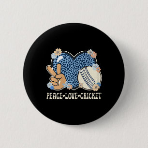 Macaron Rond 5 Cm Tenue de femme amateur de cricket imprimé guépard 