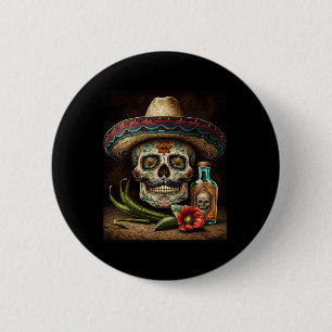 Macaron Rond 5 Cm Tequila Sombrero Cinco De Mayo