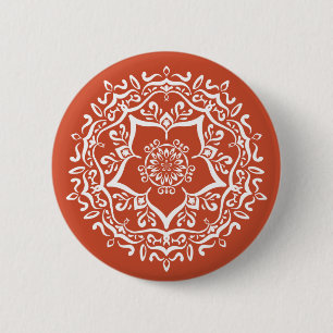 Macaron Rond 5 Cm Terracotta Mandala
