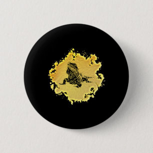 Macaron Rond 5 Cm Terrarium motif lézard Iguane Reptile Coloré Liz