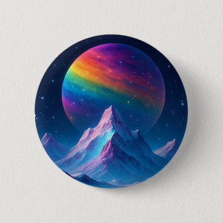 Macaron Rond 5 Cm Terre cosmique magique