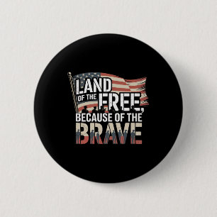 Macaron Rond 5 Cm Terre De Libres Grâce Aux Braves Usa 250e Mi