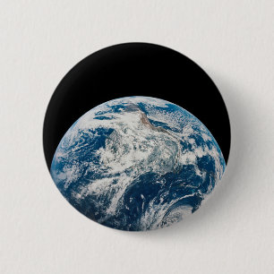 Macaron Rond 5 Cm Terre Tirée De L'Aollo 8 Spacecraft.