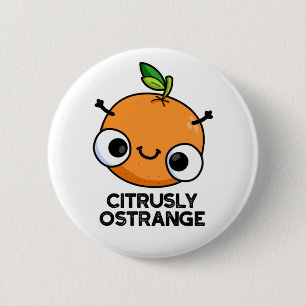 Macaron Rond 5 Cm Terriblement Oétrange Amusant Étrange Pun Orange