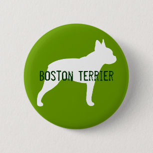 Macaron Rond 5 Cm Terrier de Boston