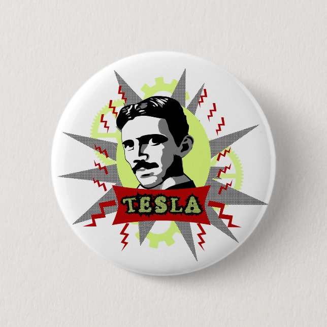 Macaron Rond 5 Cm Tesla (Devant)