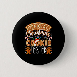 Macaron Rond 5 Cm Testeur de biscuits de Noël Taster Drôle de famill